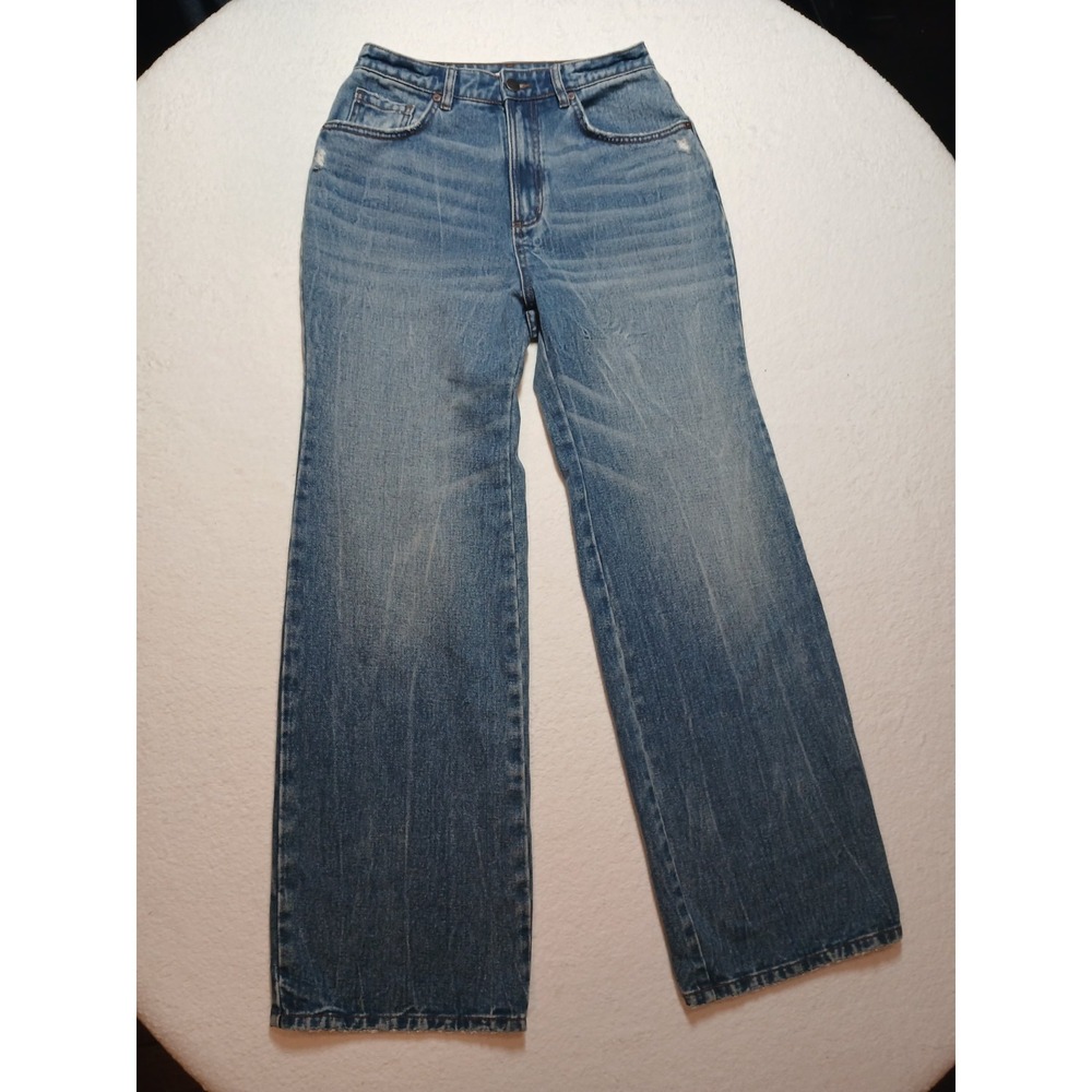 Billabong Jeans Womens 27 Blue Light Wash High Rise Relaxed Straight Denim Y2K
